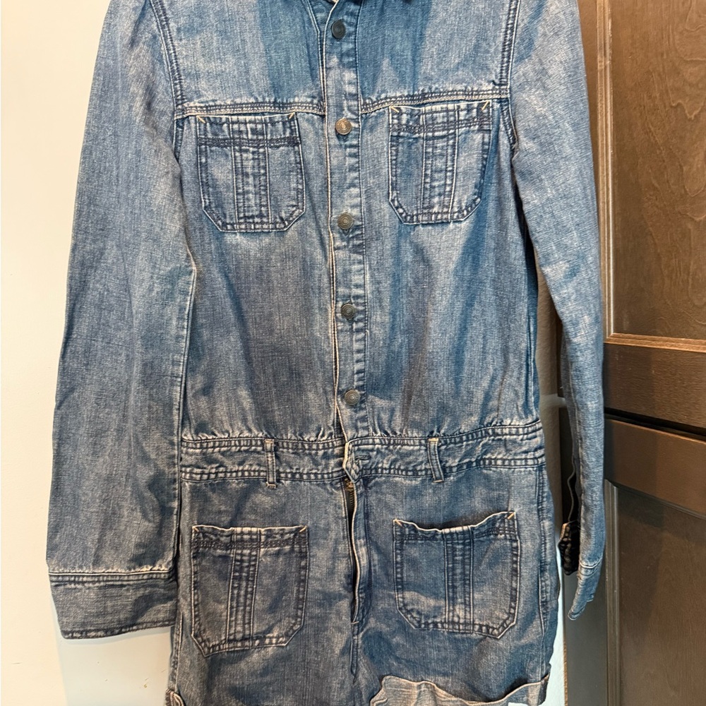 Abercrombie & Fitch Blue Denim Romper